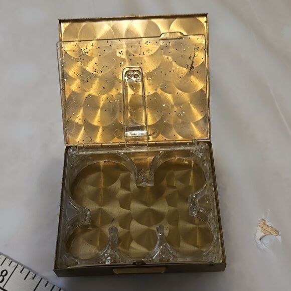 Vintage Gold Trinket Box Decorative Estate Sale Find - Picture 1 of 13